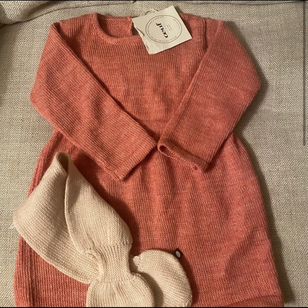 100% Alpaca knit toddler dress by Oeuf